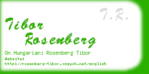 tibor rosenberg business card